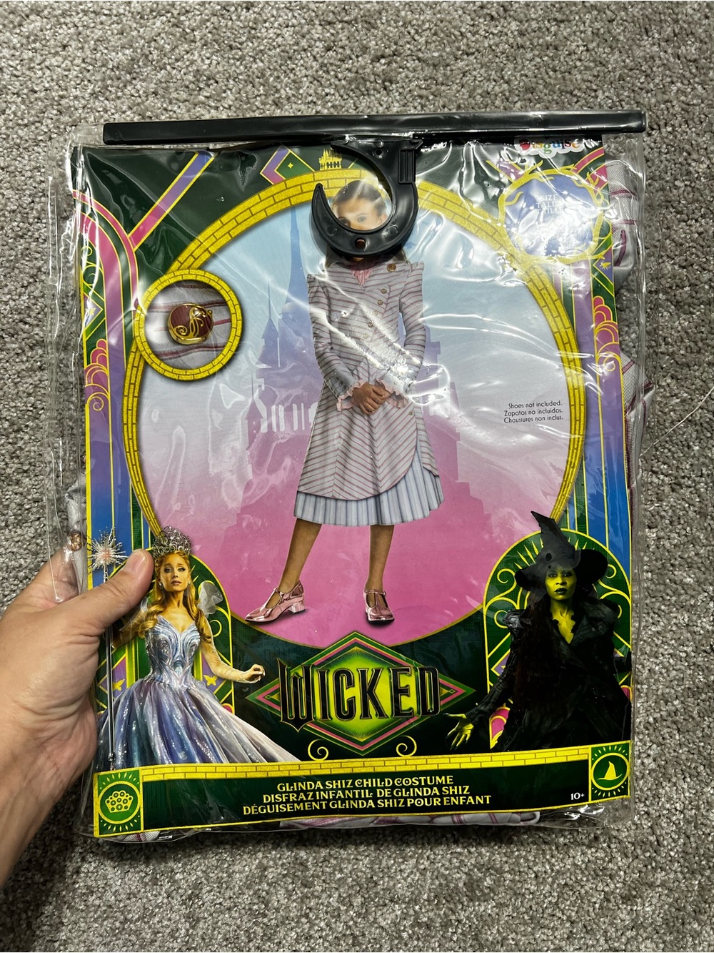Disguise Wicked Glinda Shiz University Child Costume Girls Size Large 10/12 New